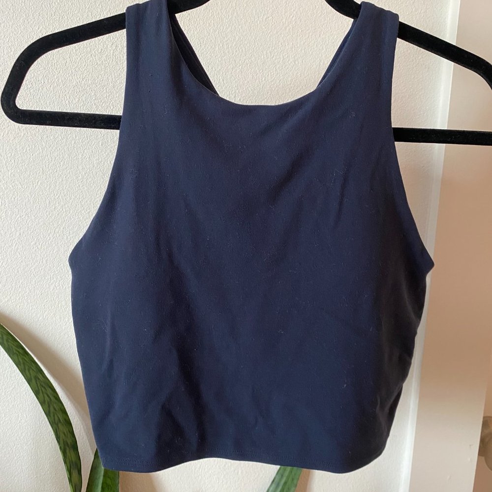 Athleta Conscious Crop Bra A-C cup, Navy